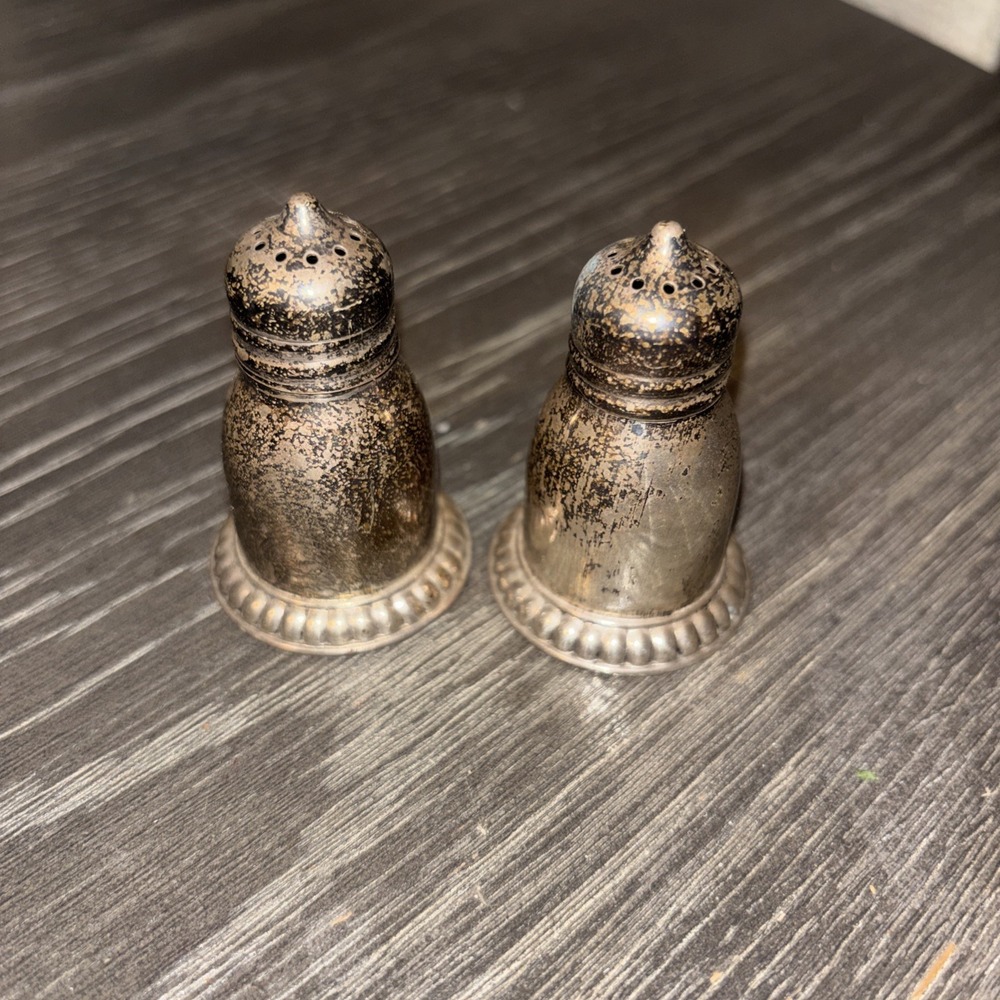 Vintage Birks Sterling Silver ‎ Set Salt Pepper Shaker Fine Dining Collectable